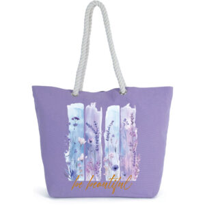 Große Shopper Tasche "Line Litpurple"