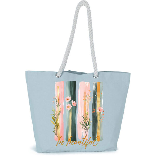 Große Shopper Tasche "Line Pearlblue"