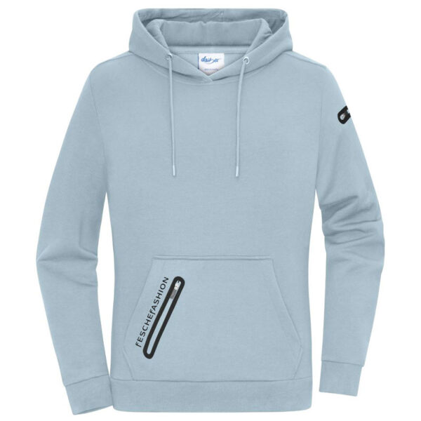 Damen Kapuzen Sweater Hellblau